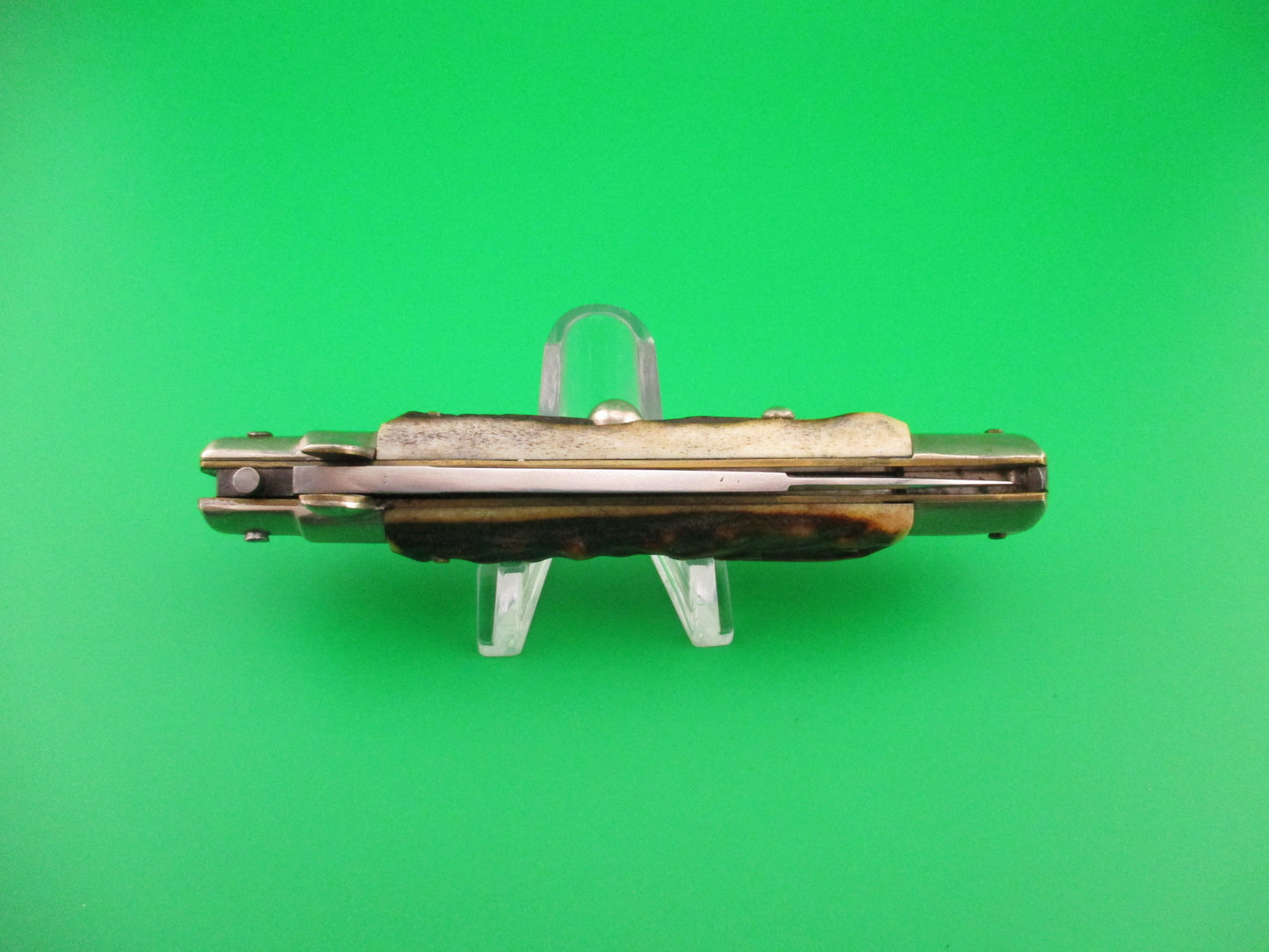 C. Jul Herbertz 21cm Italian Transitional Stiletto Stag Vintage 1960s automatic knife