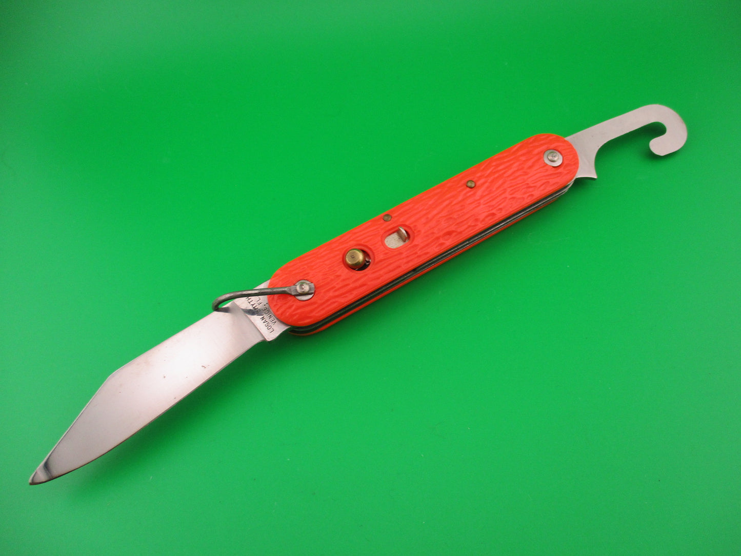 Logan Smyth Venice FL Orange Paratrooper knife New Old Stock