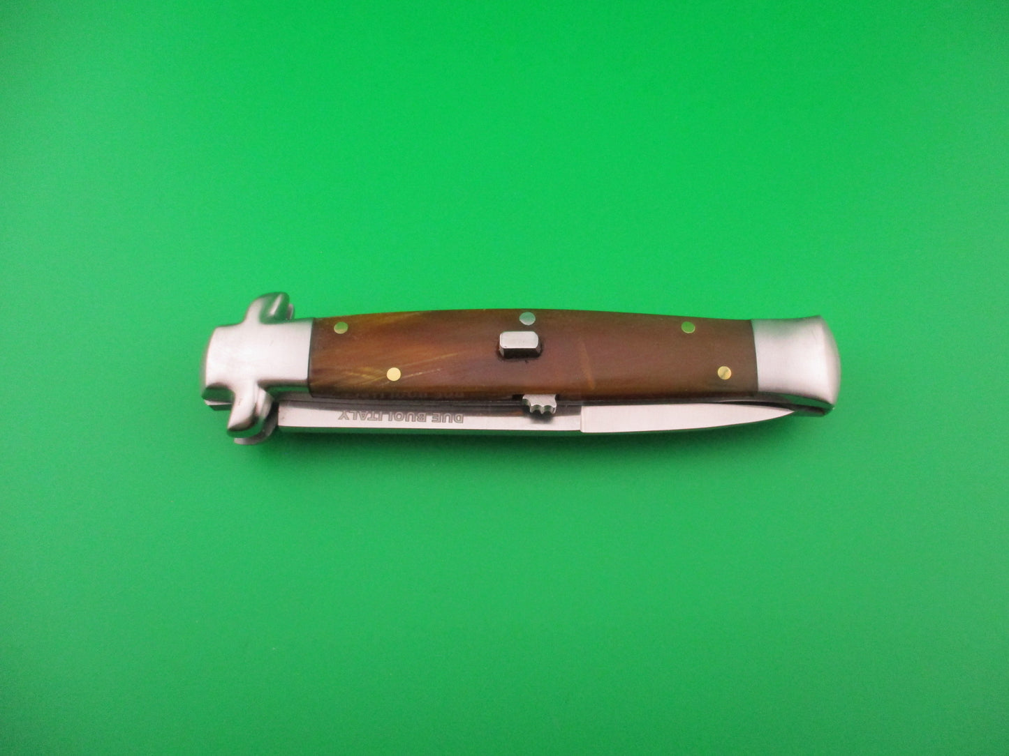 DUE BUOI ITALY 23cm Italian 2008 Limited edition Honey horn automatic knife
