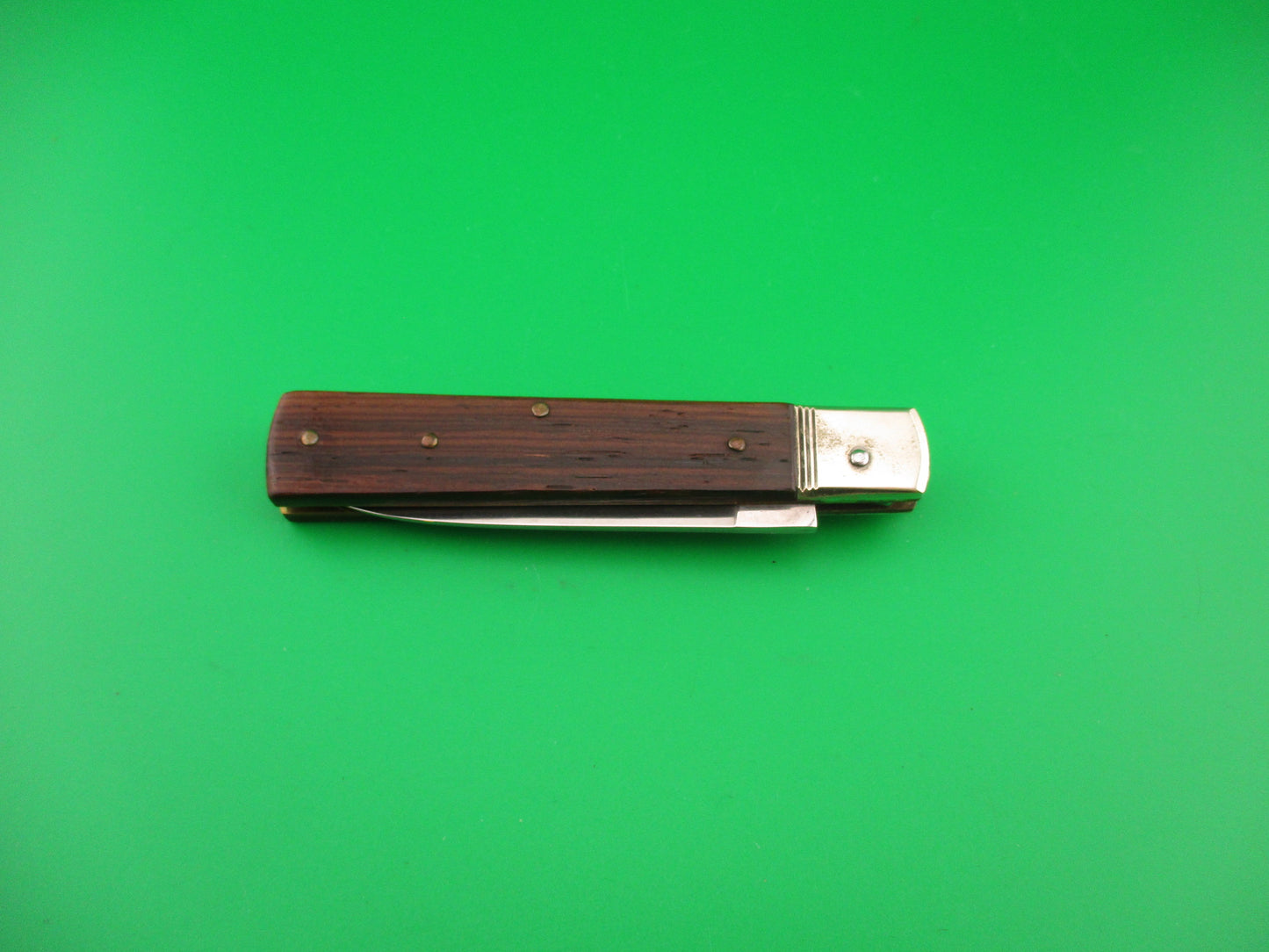 Hubertus 9cm German Lever Slimline Wood scales automatic knife