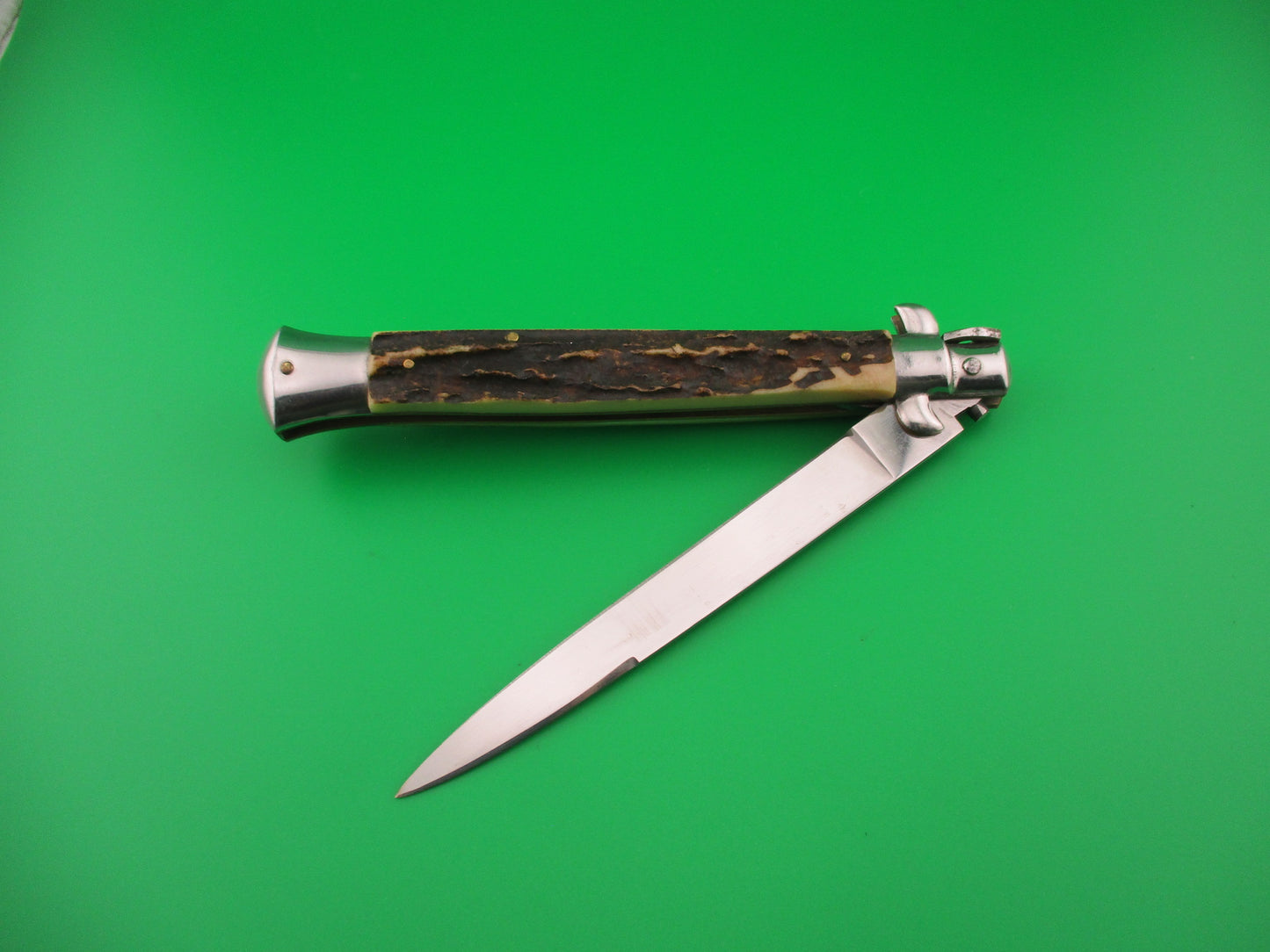 WANDY INOX 28cm Italian transitional Stag Swivel bolster vintage automatic knife
