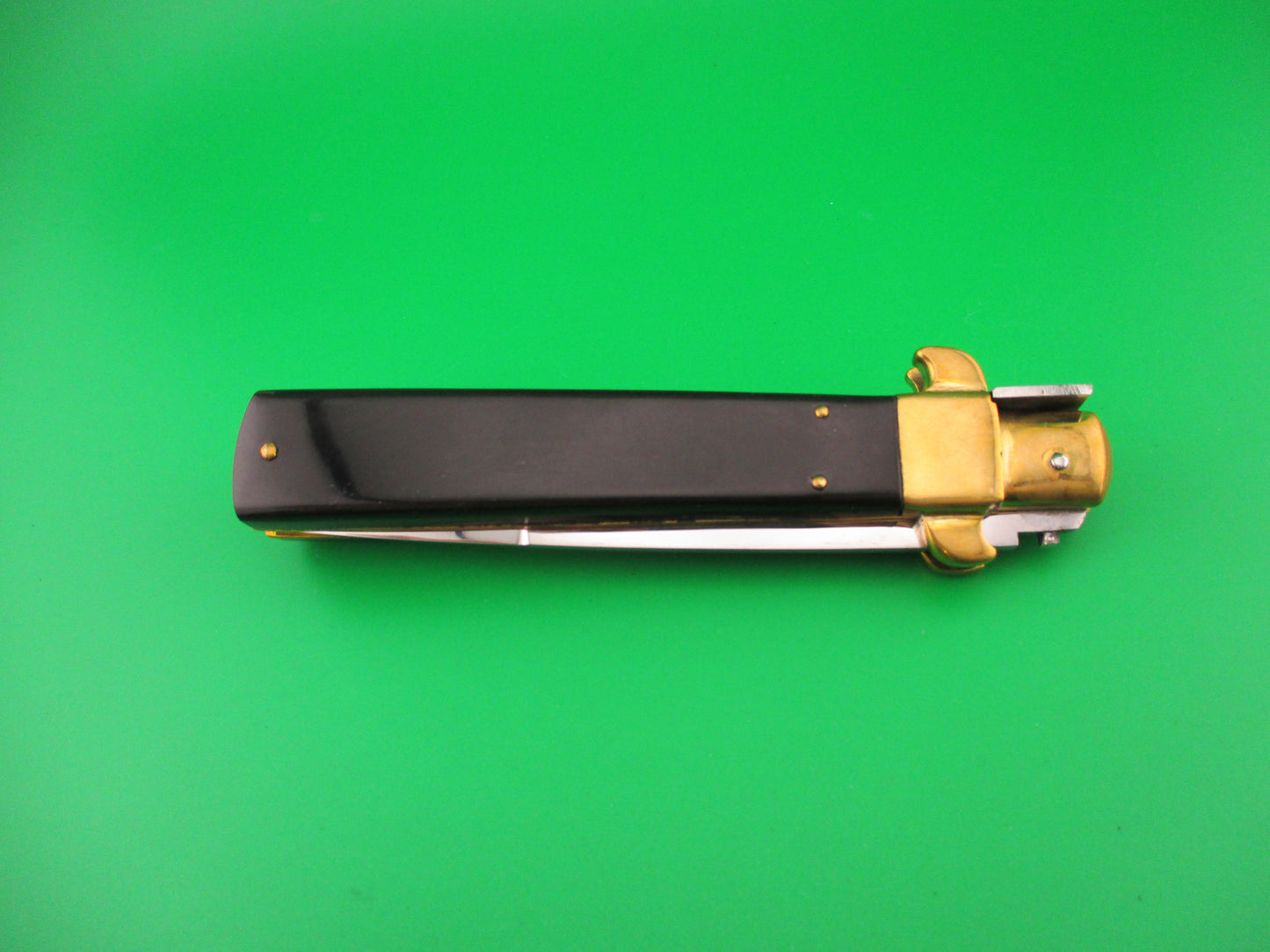 Custom Frosolone Style Horn 26cm Picklock Automatic knife by Orang Zaib