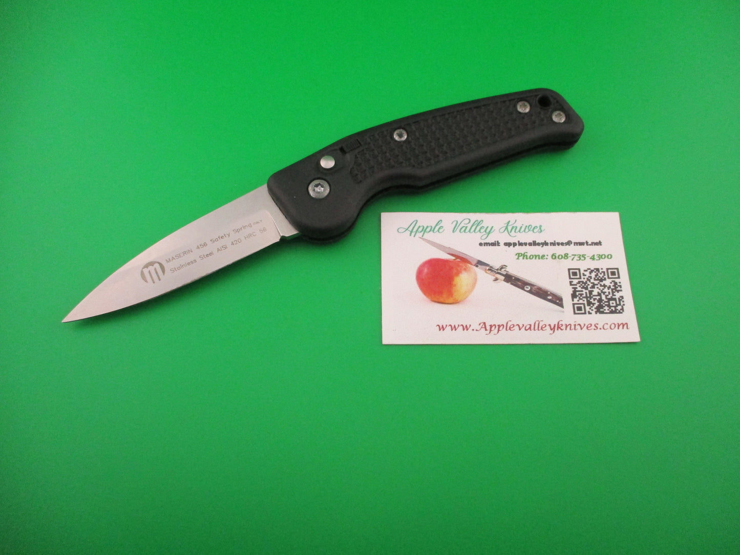 MASERIN 456 Safety Spring Italy 19cm Italian Coilspring automatic knife