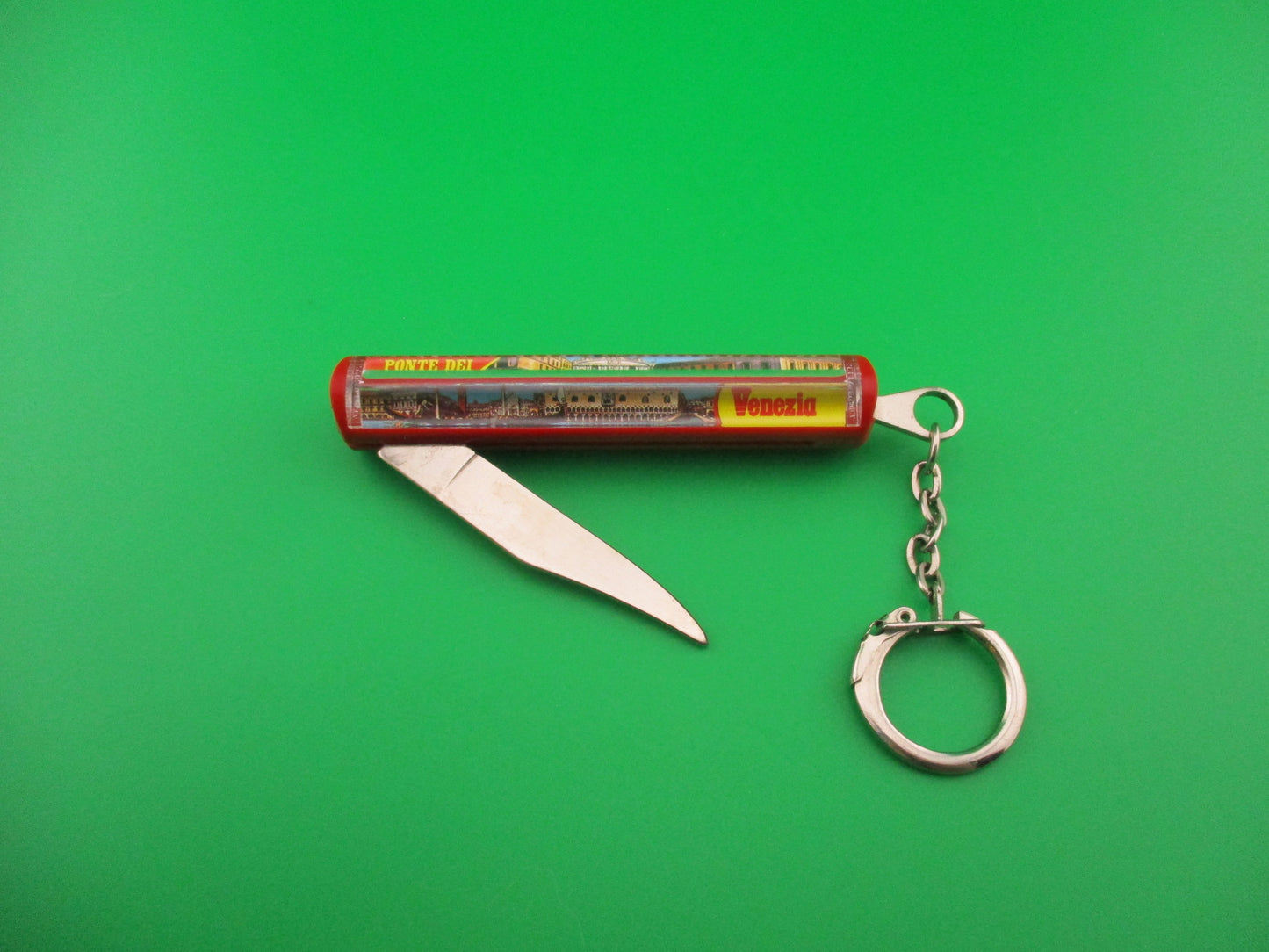 Piazza S. Marco Venizia 14cm Italian Souvenir Keychain automatic knife