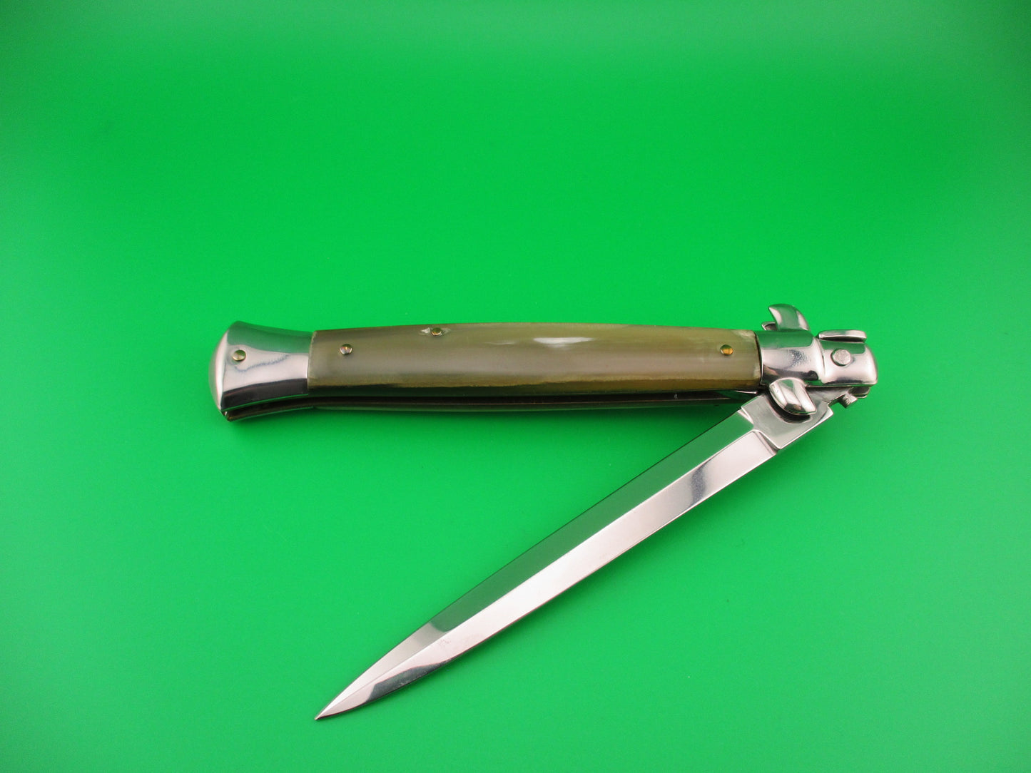 STILETTO ITALY 28cm Italian Stiletto Dagger Honey & Cream automatic knife