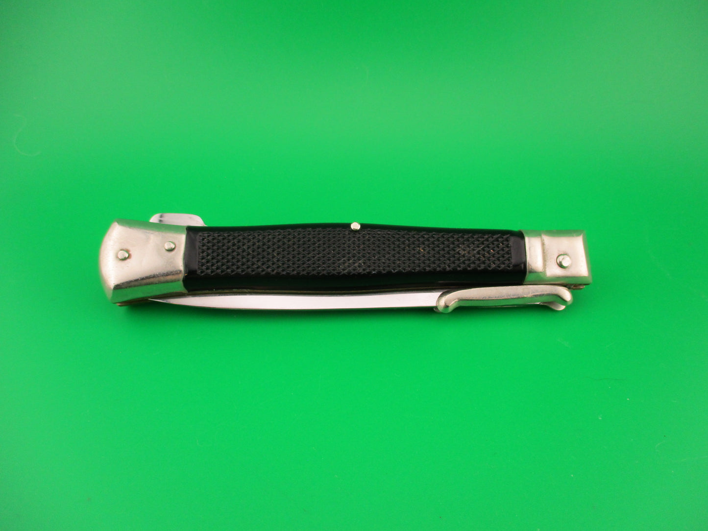 BEGON INOX MODELE DEPOSE 24cm French Swing Guard Black checkered automatic knife