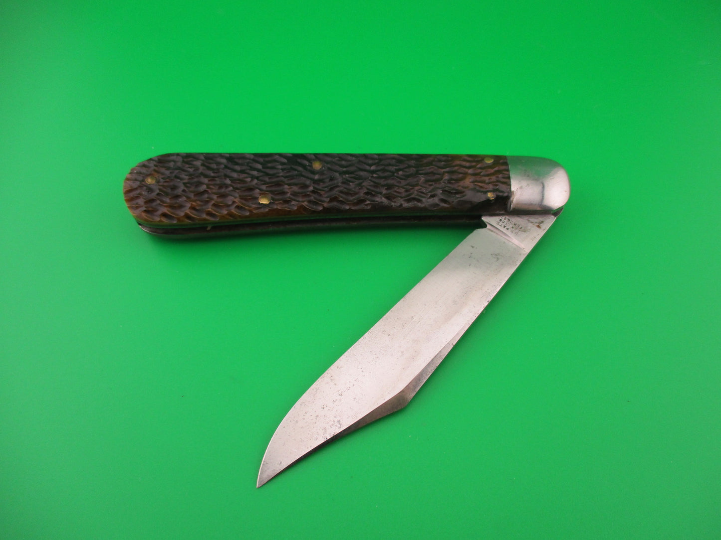 SCHRADE CUT CO Hunter Early 1543 3/4 Jigged Bone antique switchblade knife