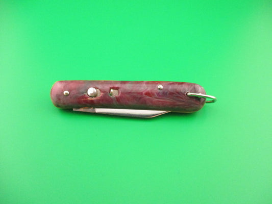 Edgemaster Fatjack Maroon & Green swirl vintage 1950 switchblade knife model 102
