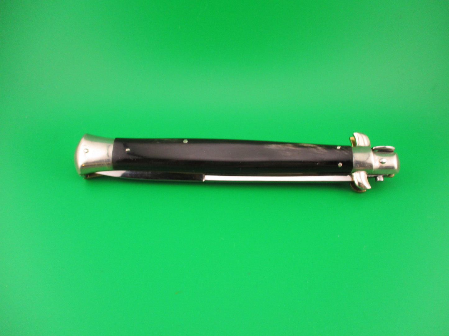 AGA CAMPOLIN 33cm Picklock Stiletto Brown streaked horn NOS automatic knife