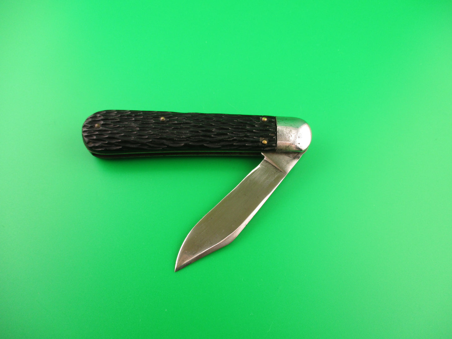 SCHRADE WALDEN NY #155 Scout Black Stagged vintage automatic knife