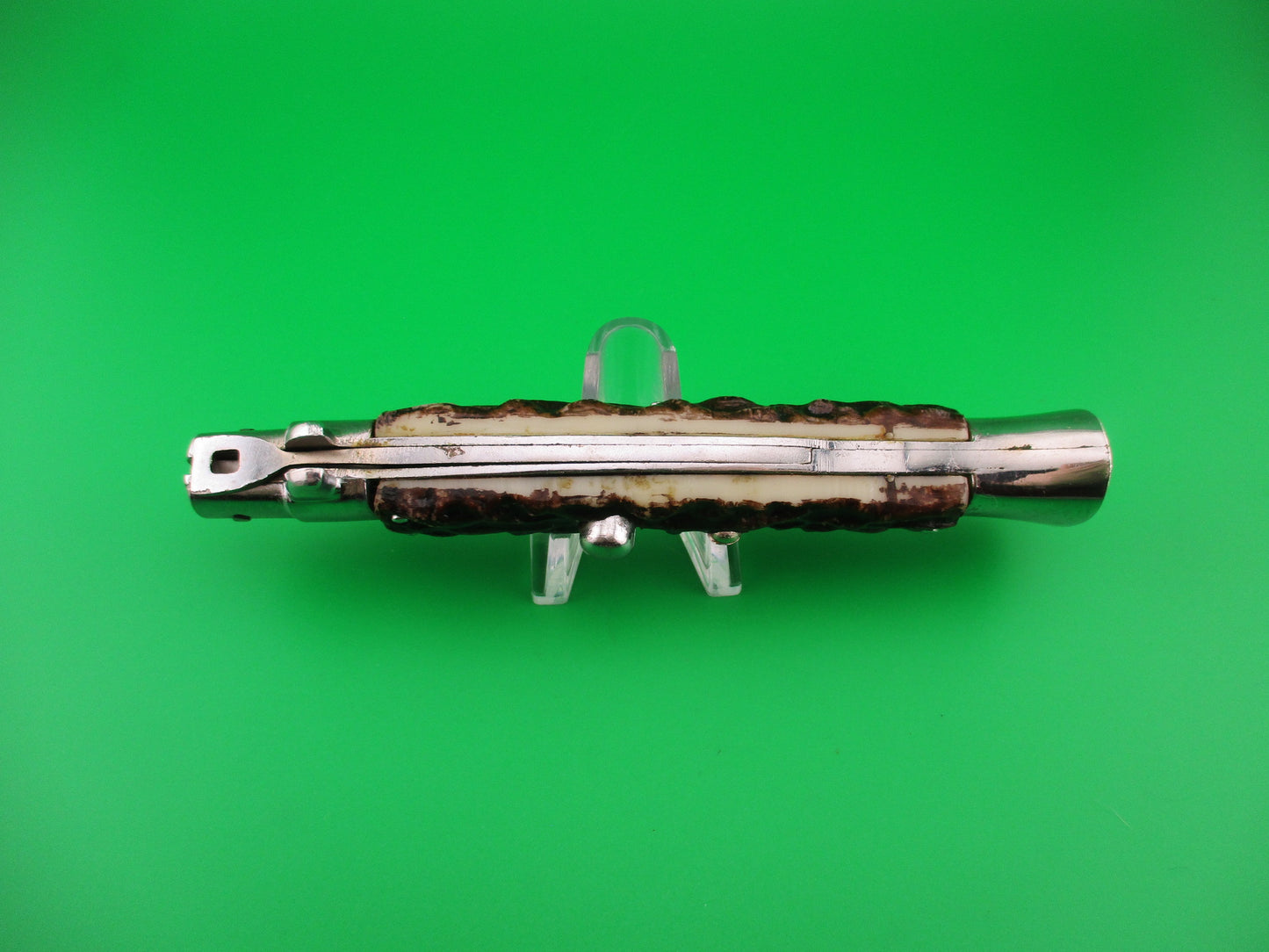 JB INOX PAT 220374 28cm Spanish Faux Stag Stiletto Switchblade knife