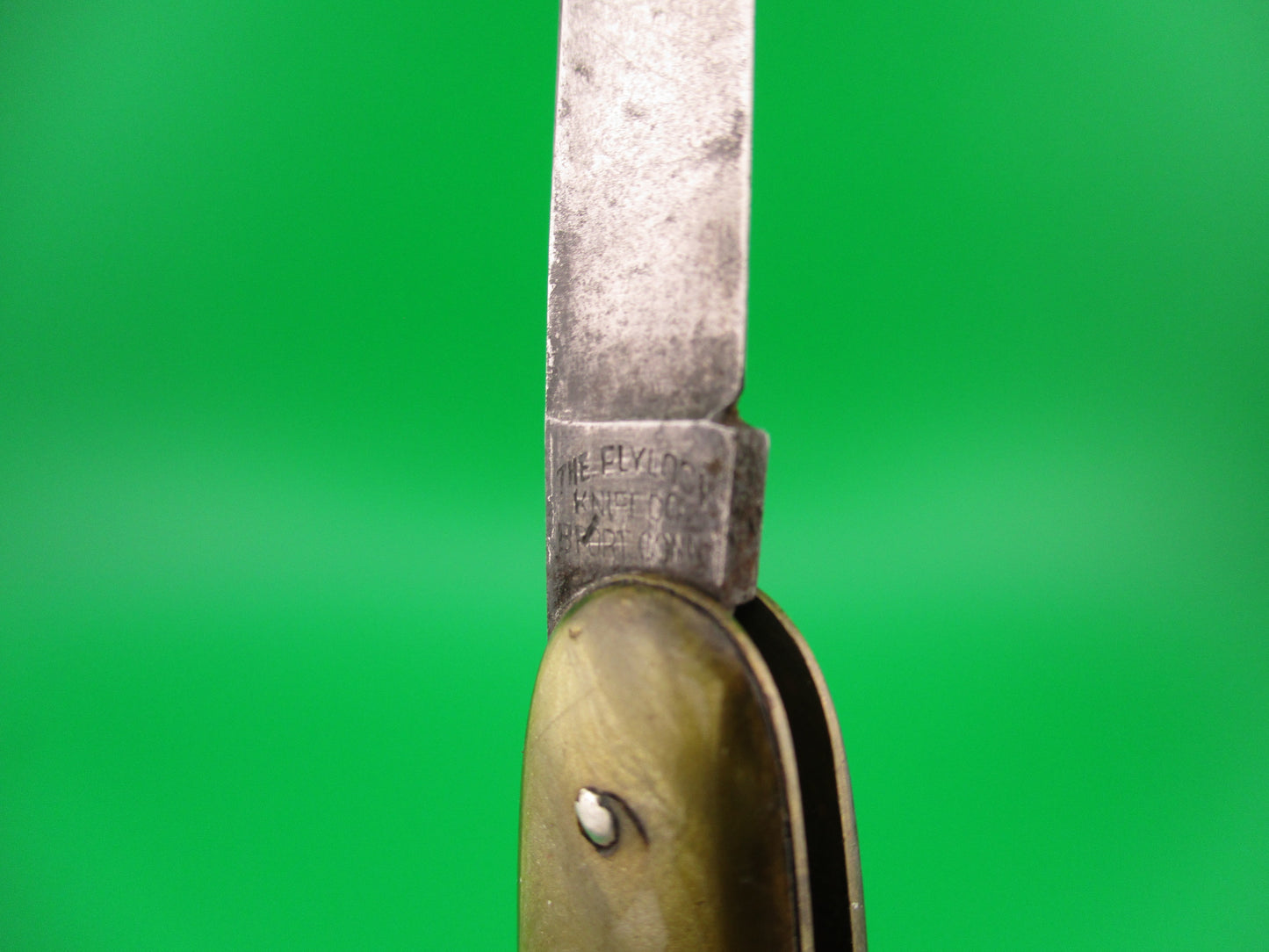 FLYLOCK Double Smoked Pearl antique automatic knife