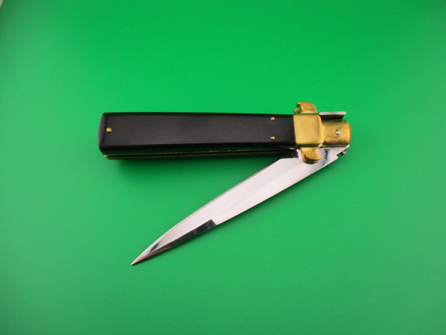 Custom Frosolone Style Horn 26cm Picklock Automatic knife by Orang Zaib
