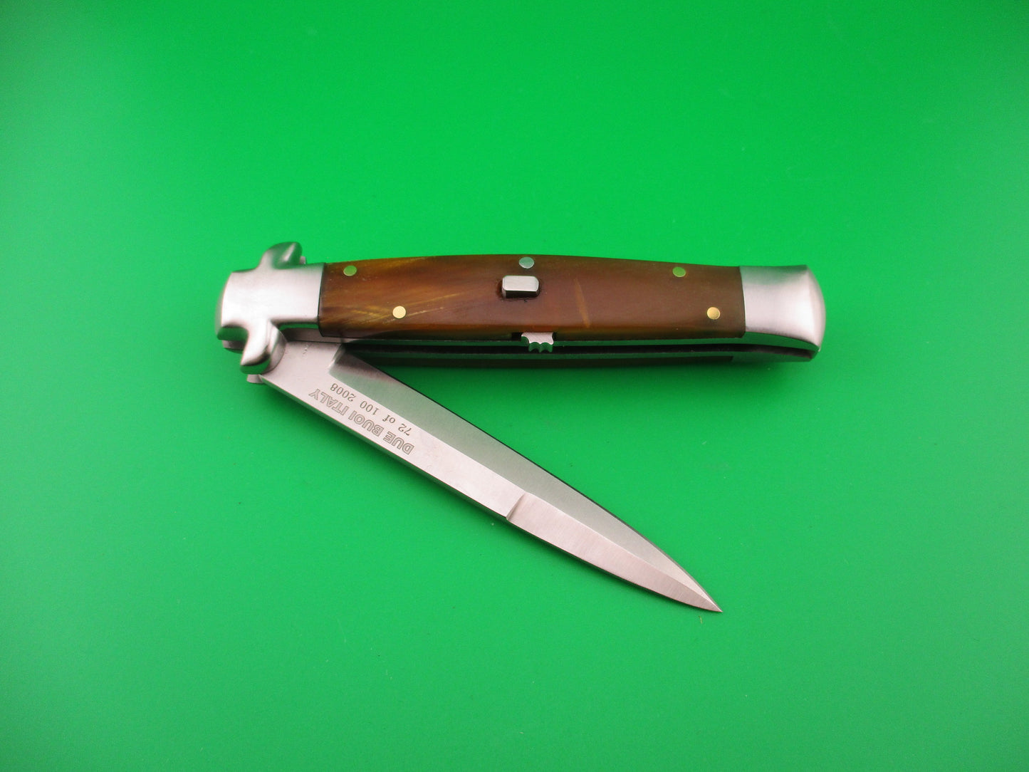 DUE BUOI ITALY 23cm Italian 2008 Limited edition Honey horn automatic knife