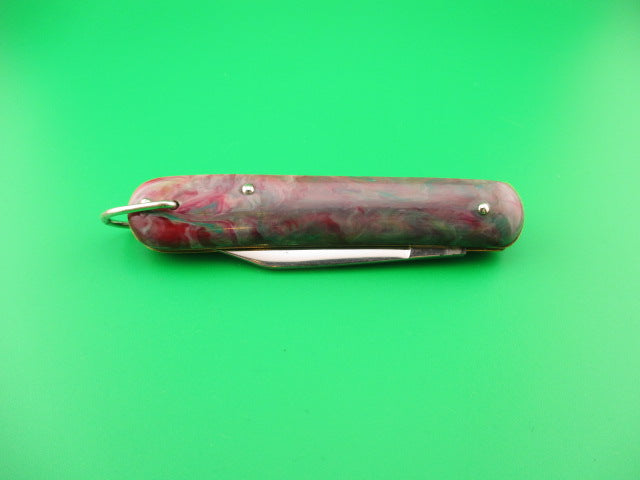 Edgemaster Fatjack Maroon & Green swirl vintage 1950 switchblade knife model 102