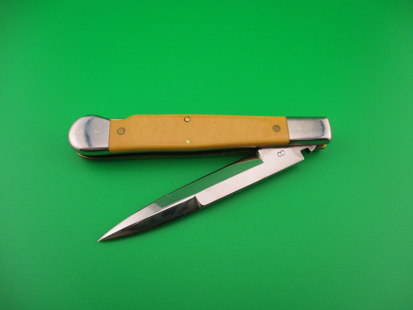z DANIELS 8 Custom Yellow Lockback Automatic Jack knife