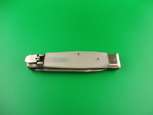 ROSTFREI IMPORT 18cm German Lever White pearlescent vintage automatic knife