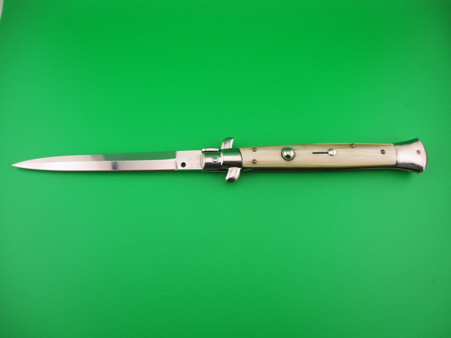 STILETTO ITALY 28cm Italian Stiletto Dagger Honey & Cream automatic knife