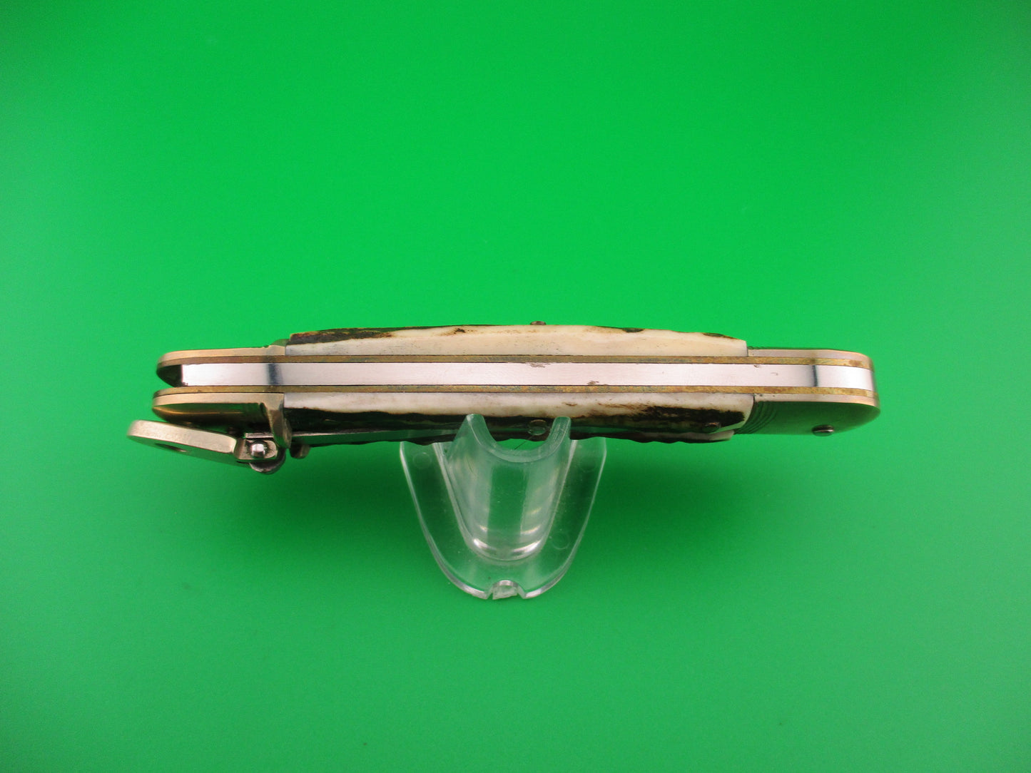 Hubertus SOLINGEN 11cm West German Lever Stag Camper automatic knife