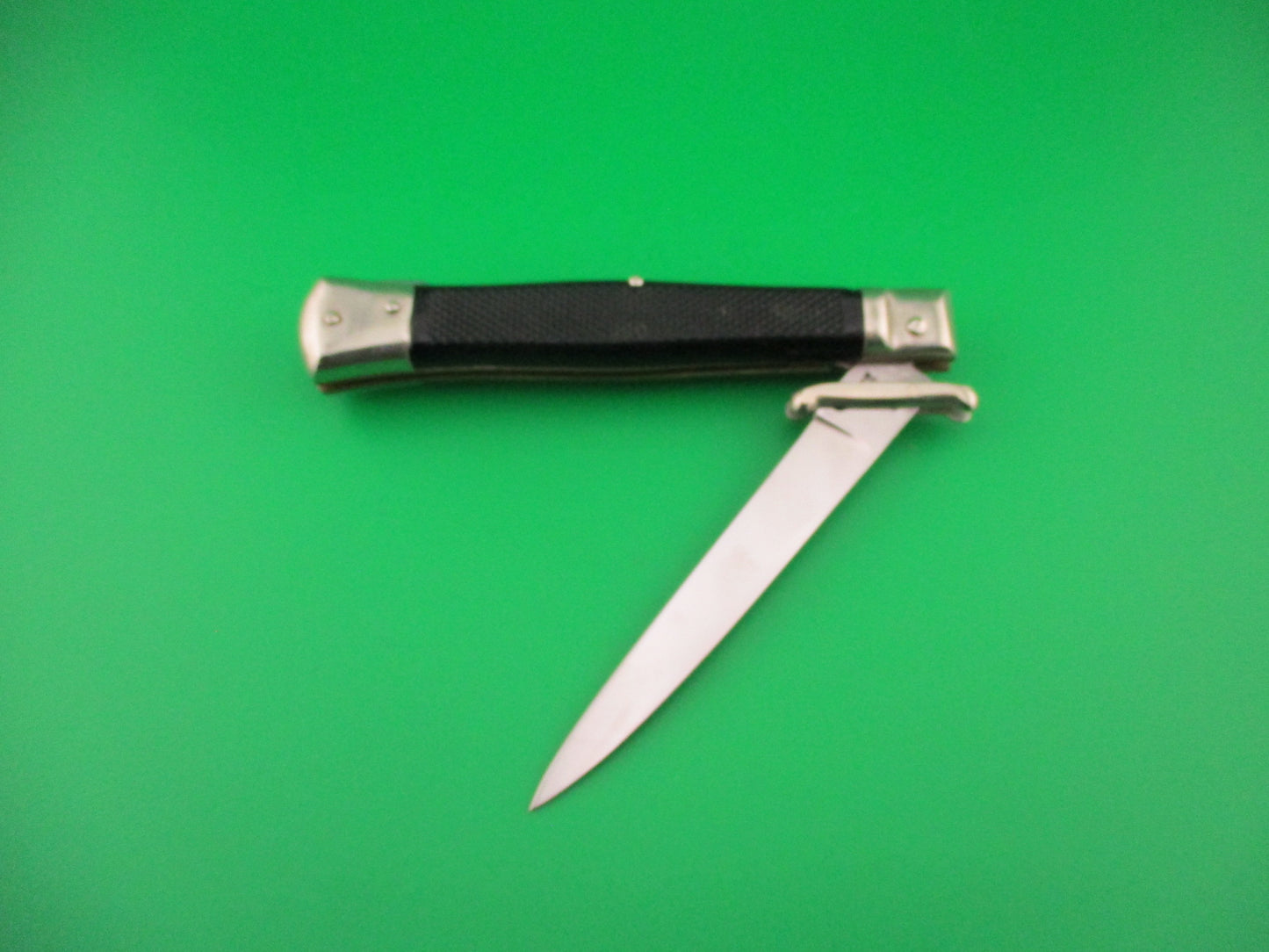 BEGON INOX MODELE DEPOSE 24cm French Swing Guard Black checkered automatic knife