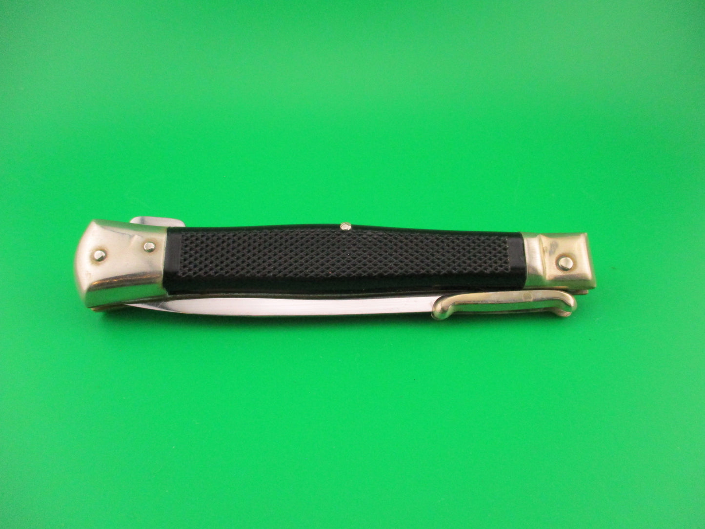 BEGON INOX MODELE DEPOSE 24cm French Swing Guard Black checkered automatic knife