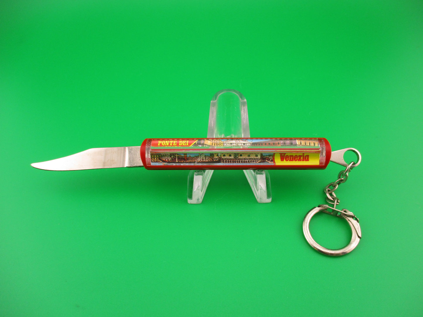 Piazza S. Marco Venizia 14cm Italian Souvenir Keychain automatic knife