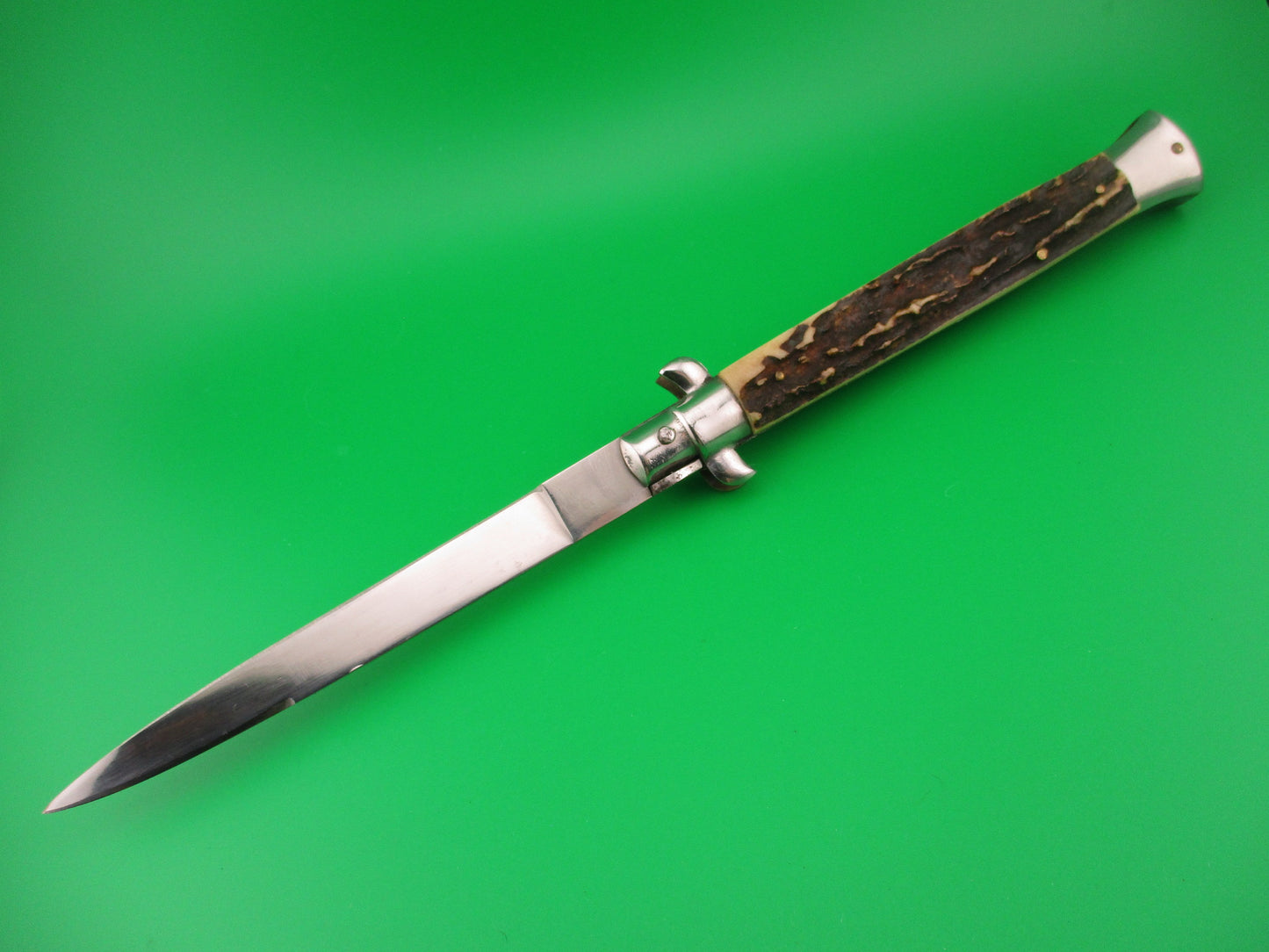 WANDY INOX 28cm Italian transitional Stag Swivel bolster vintage automatic knife