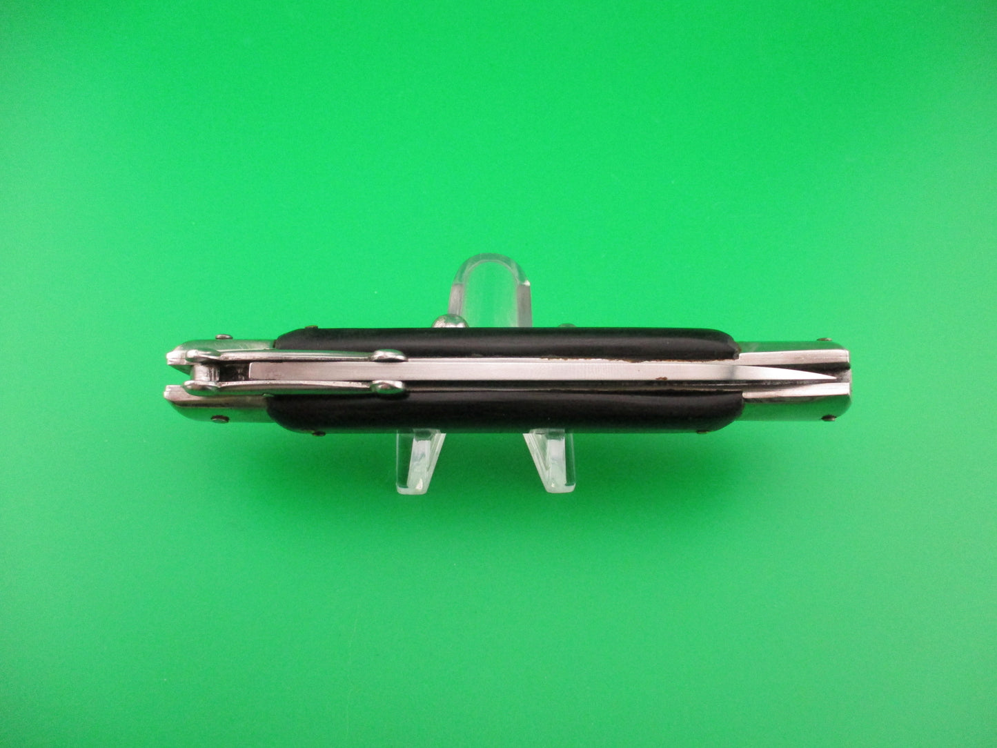 AKC ITALY 23cm Italian Swing Guard Blue/green Acrylic vintage automatic knife