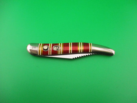 Hammer Brand Imperial Toothpick Candystripe 1950s vintage switchblade knife fish scaler