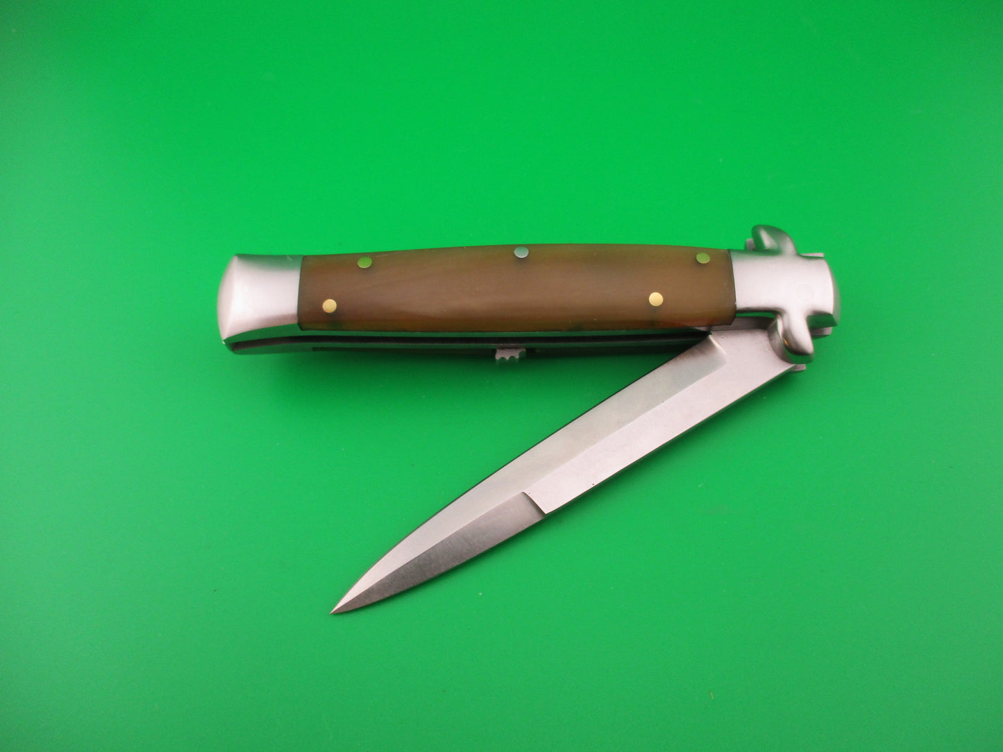 DUE BUOI ITALY 23cm Italian 2008 Limited edition Honey horn automatic knife