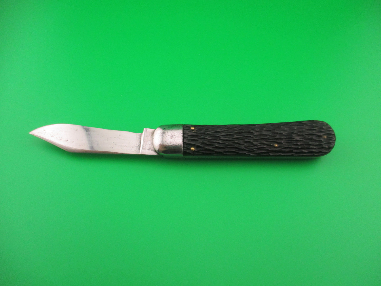 SCHRADE WALDEN NY #155 Scout Black Stagged vintage automatic knife