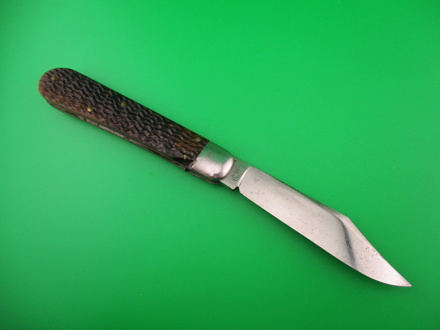 SCHRADE CUT CO Hunter Early 1543 3/4 Jigged Bone antique switchblade knife