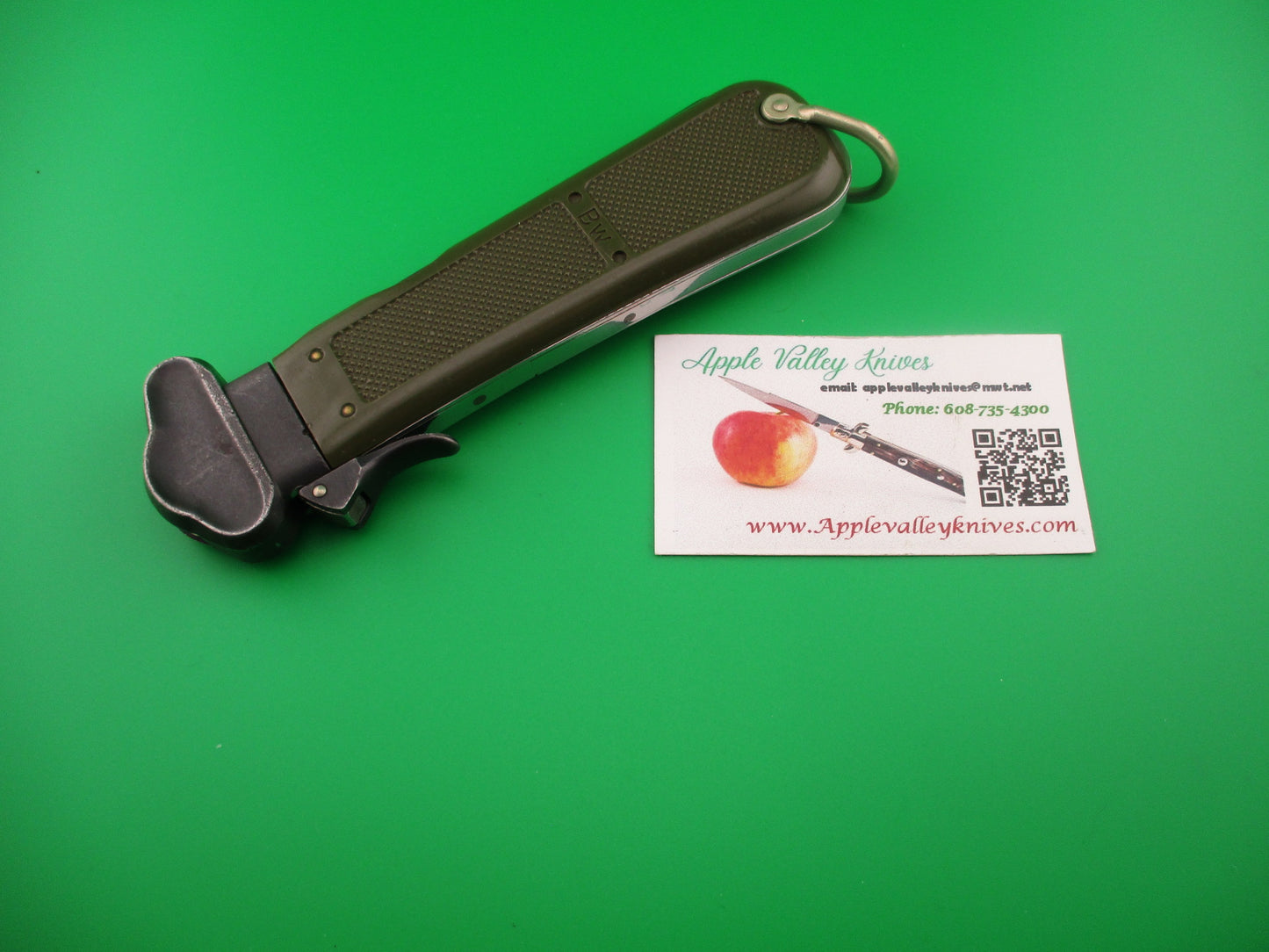 WMF BW 26cm German Military Vintage Take Down Gravity knife Green