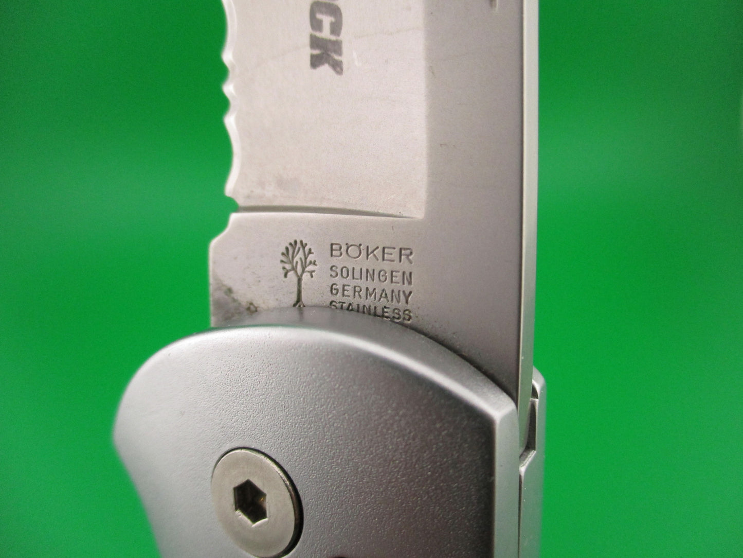 z BOKER SOLINGEN GERMANY STAINLESS TOPLOCK 21cm German Coilspring automatic
