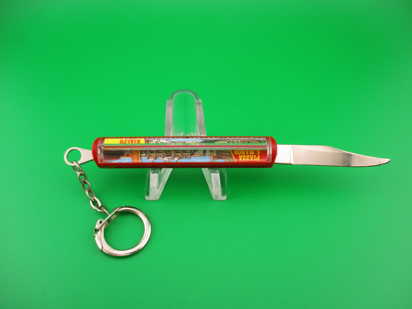 Piazza S. Marco Venizia 14cm Italian Souvenir Keychain automatic knife