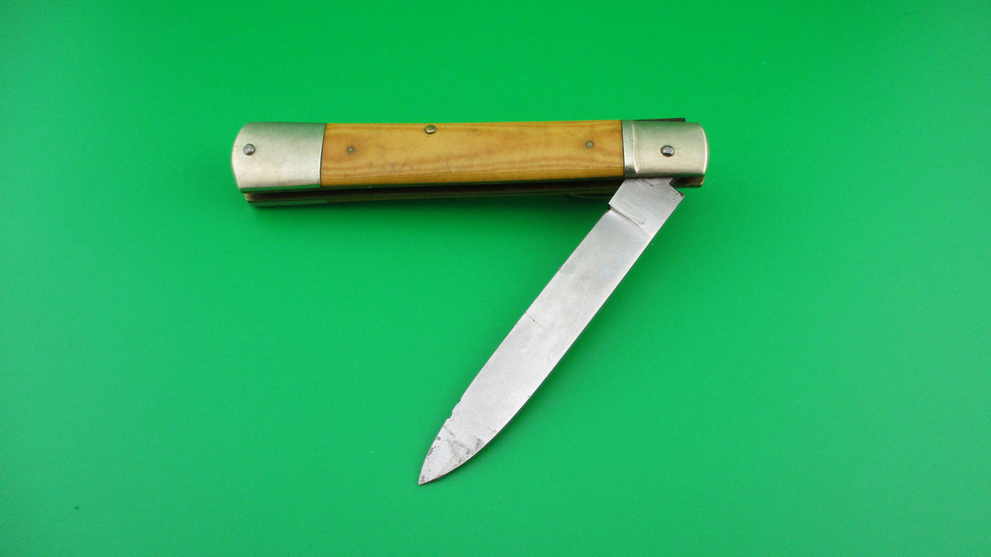 Hubertus SOLINGEN 11cm German Slimline Yellow Lever automatic knife