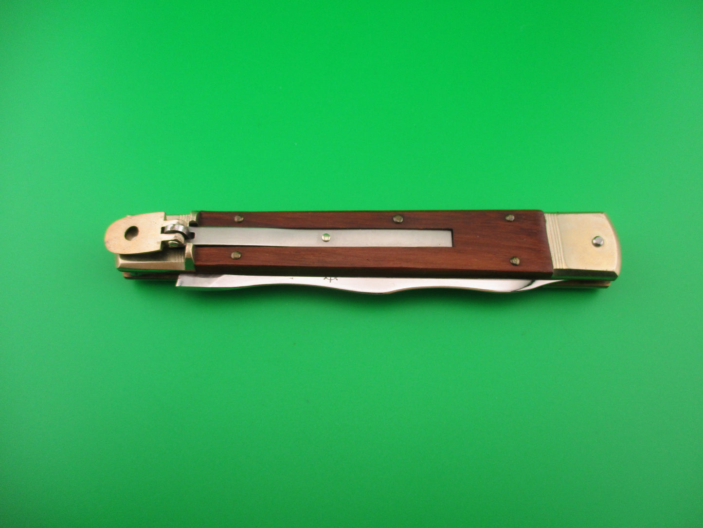 Hubertus 26cm West German Slimline Wood KRIS blade Lever automatic knife