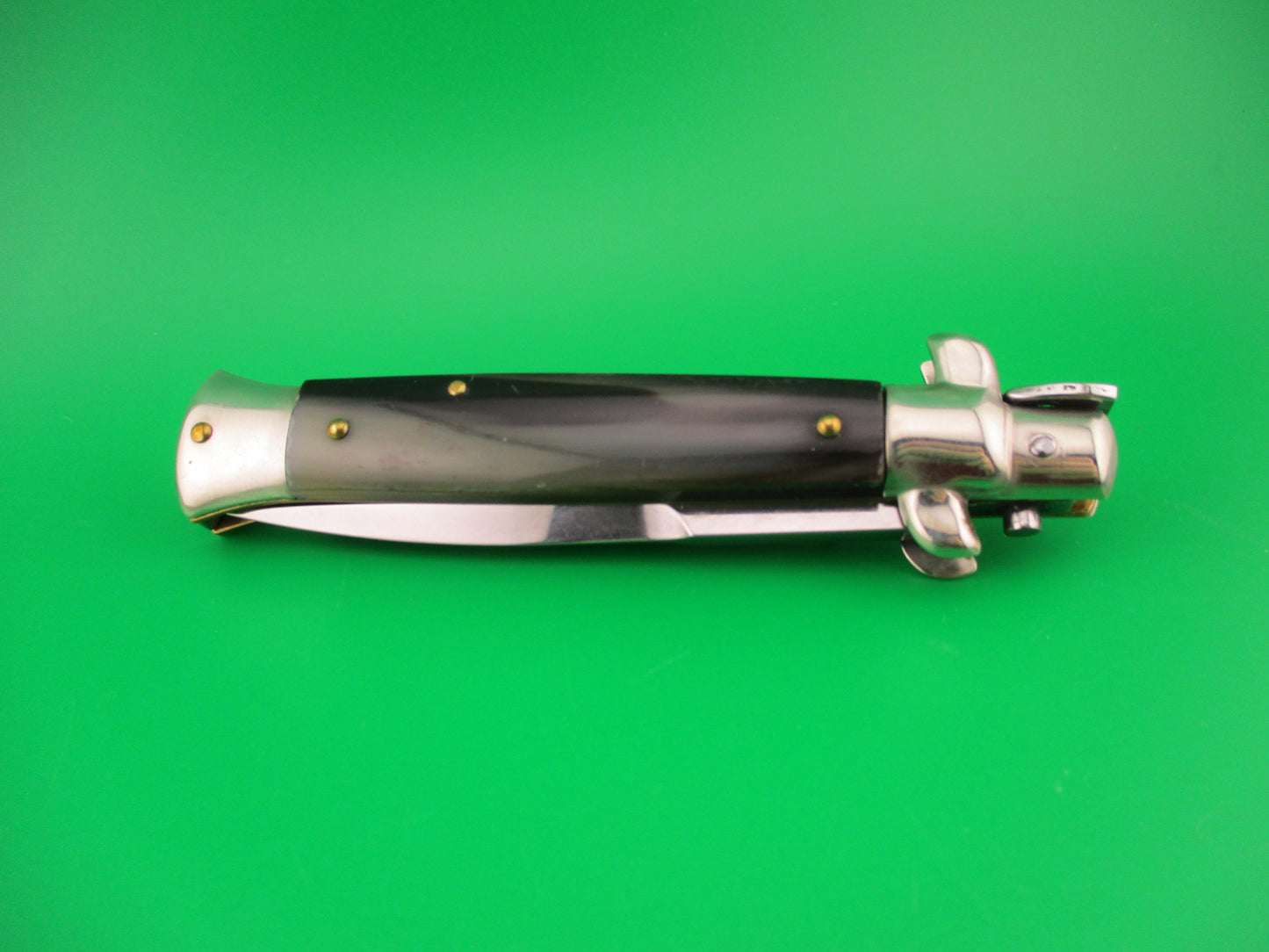 Walt's Latama ITALY (cat stamp) 23cm Italian stiletto Brazilian horn automatic knife