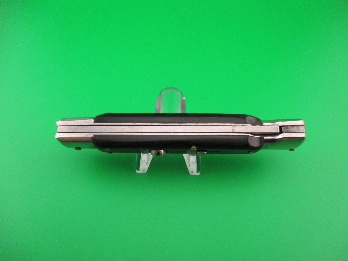 AKC ITALY 23cm Italian Swing Guard Blue/green Acrylic vintage automatic knife