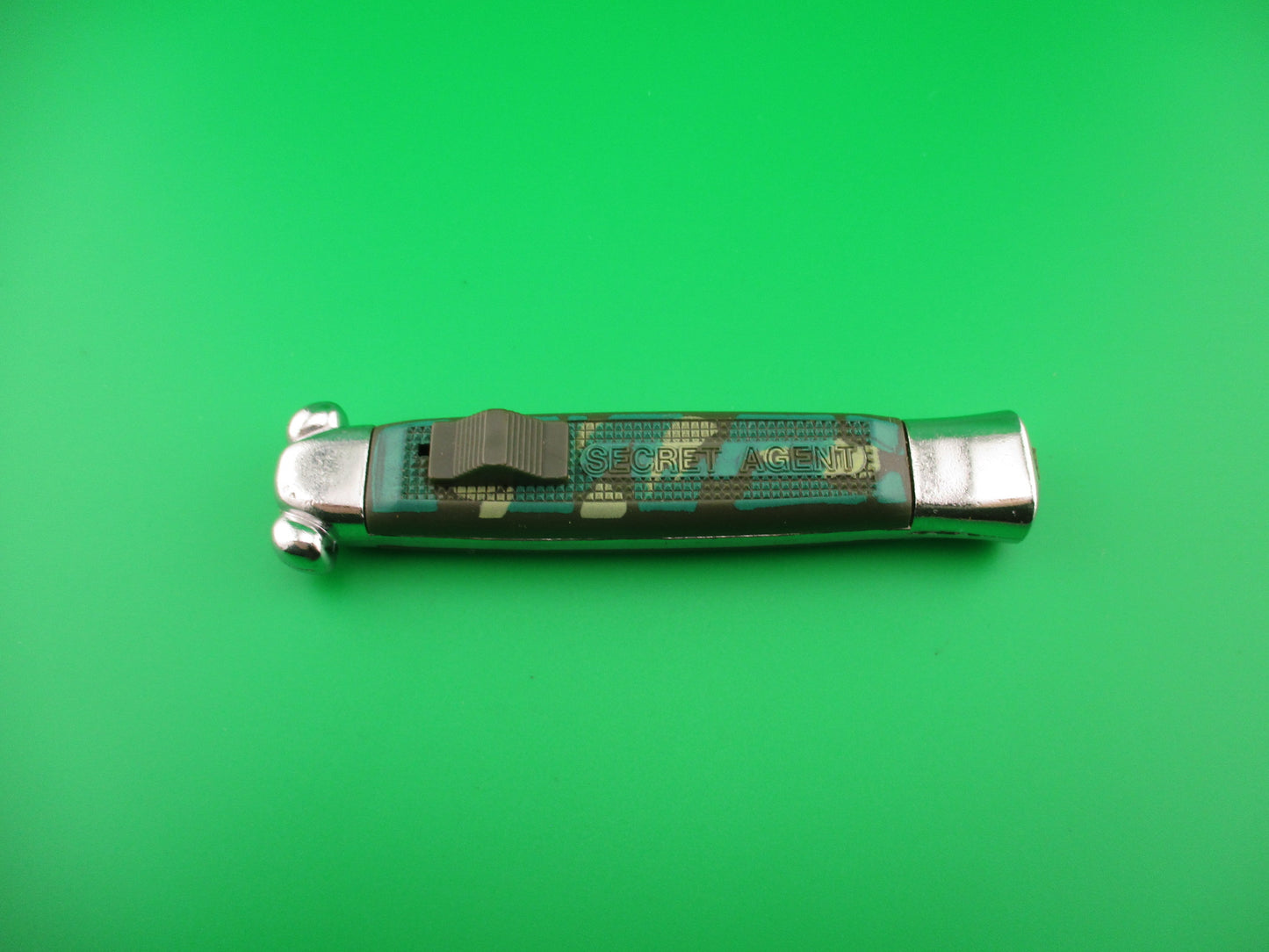 STAINLESS STEEL 21cm Secret Agent knife green Camouflage OTF automatic