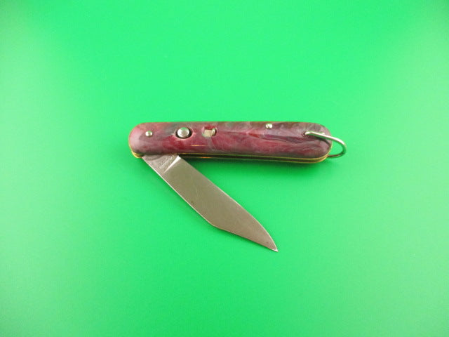Edgemaster Fatjack Maroon & Green swirl vintage 1950 switchblade knife model 102