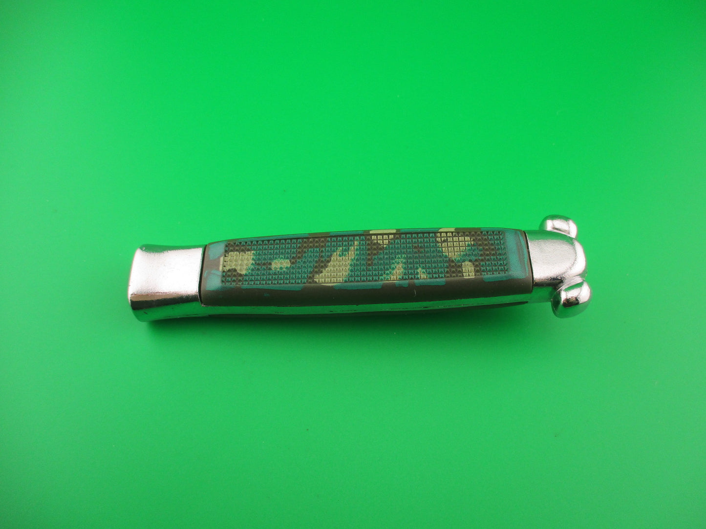 STAINLESS STEEL 21cm Secret Agent knife green Camouflage OTF automatic