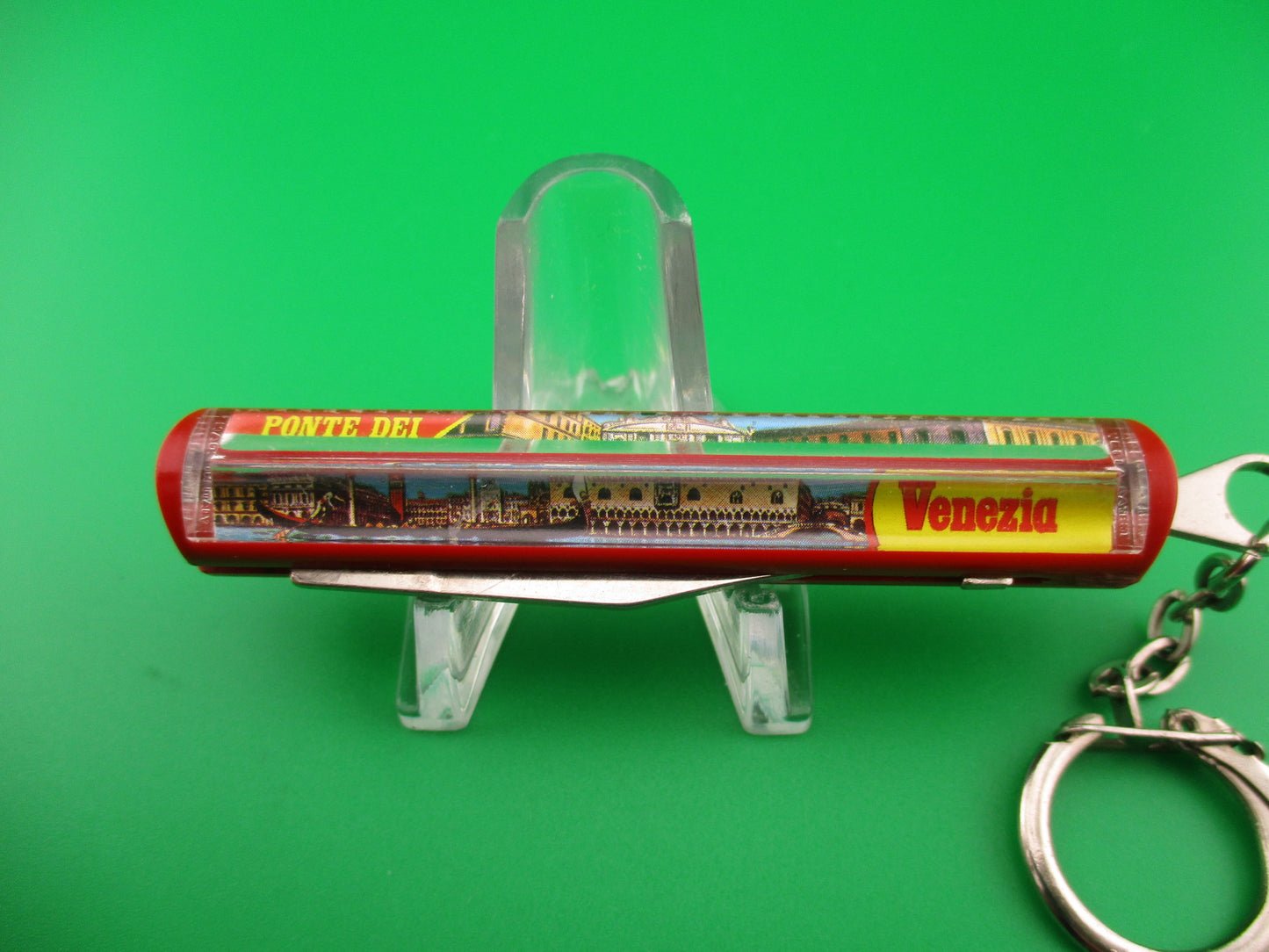 Piazza S. Marco Venizia 14cm Italian Souvenir Keychain automatic knife