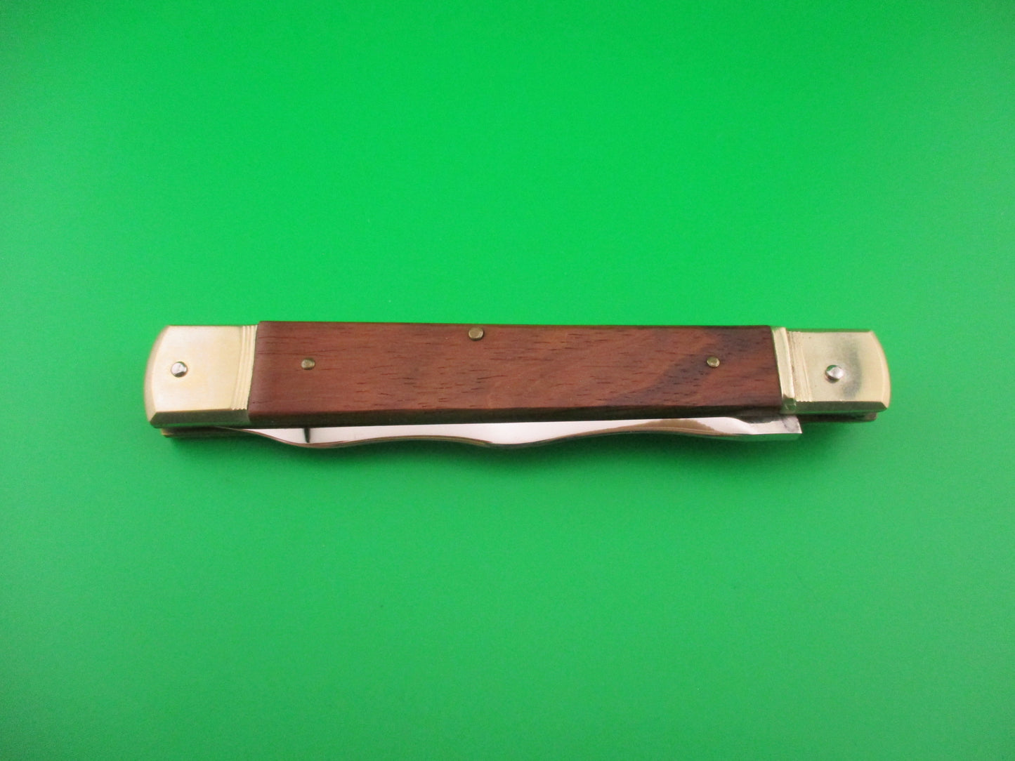 Hubertus 26cm West German Slimline Wood KRIS blade Lever automatic knife