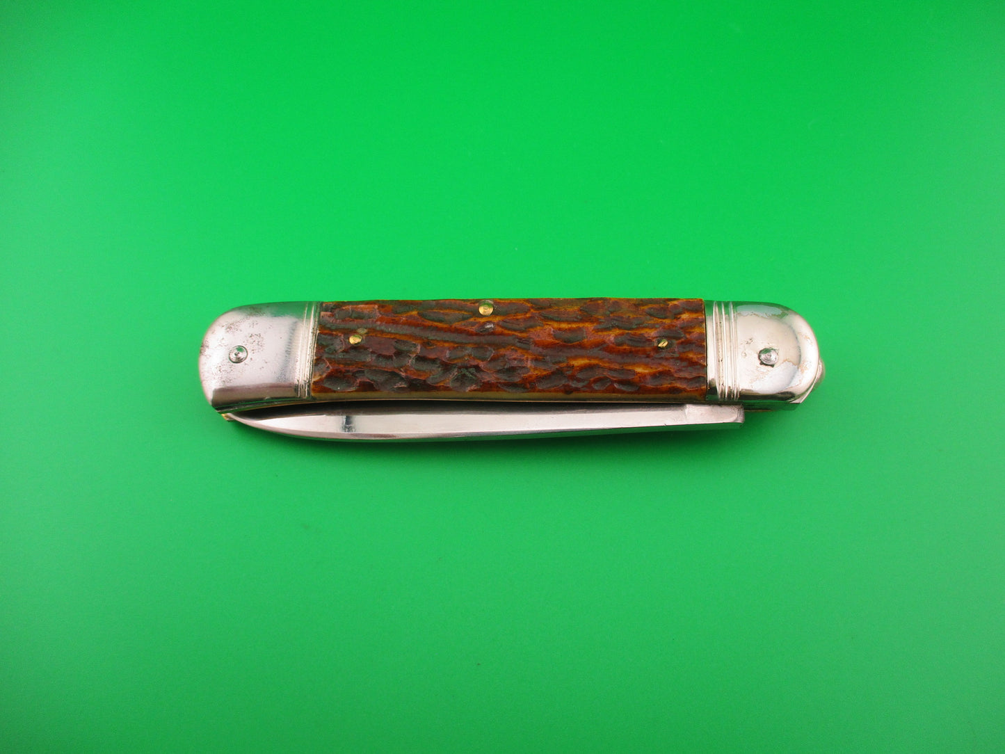 INOX SOLINGEN 11cm German Bone Lever Springer vintage automatic knife