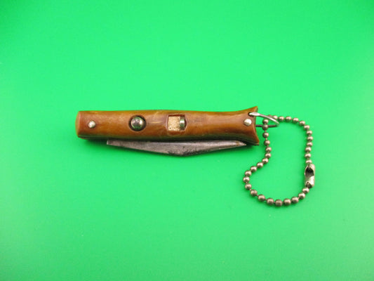 SNAPPY Colonial Vintage Caramel Keychain switchblade knife made in USA