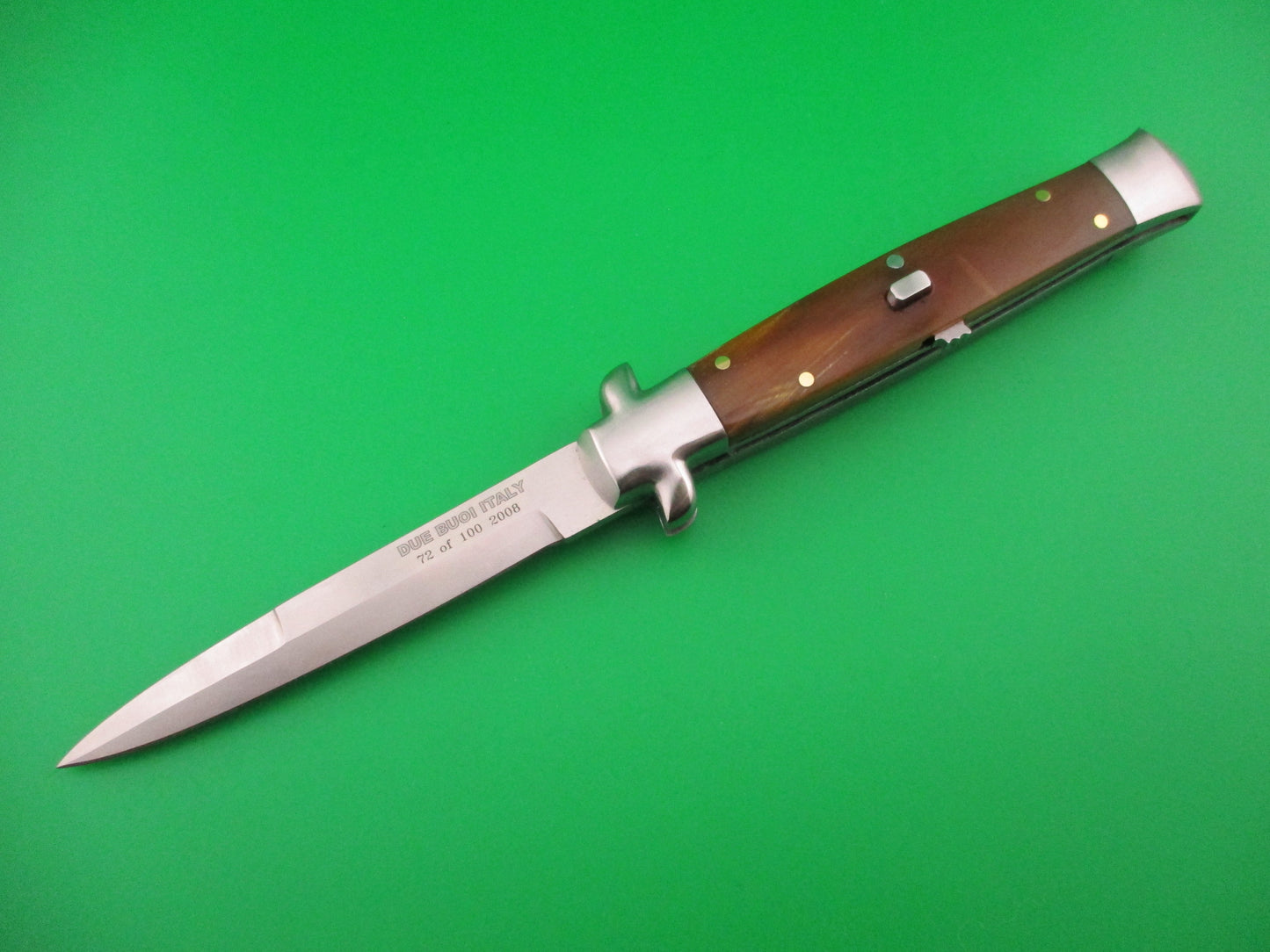 DUE BUOI ITALY 23cm Italian 2008 Limited edition Honey horn automatic knife
