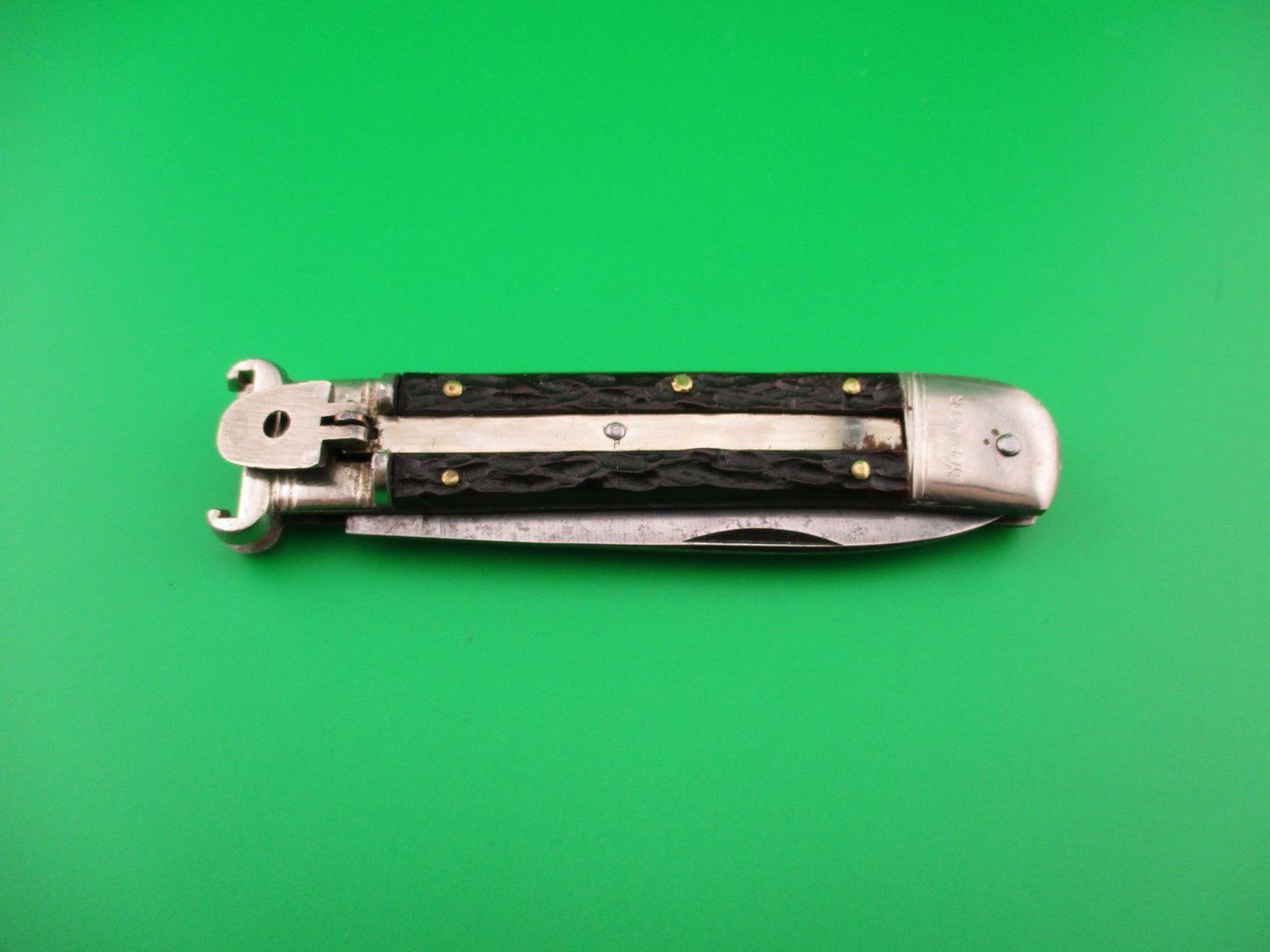 SOLINGEN GERMANY 11cm German Shell Puller Bone Lever automatic knife