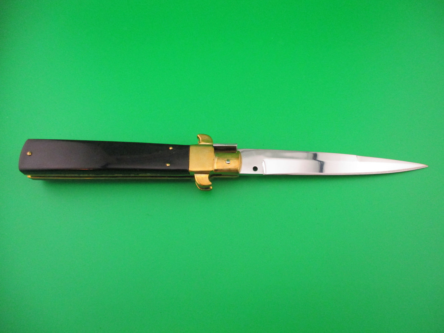 Custom Frosolone Style Horn 26cm Picklock Automatic knife by Orang Zaib