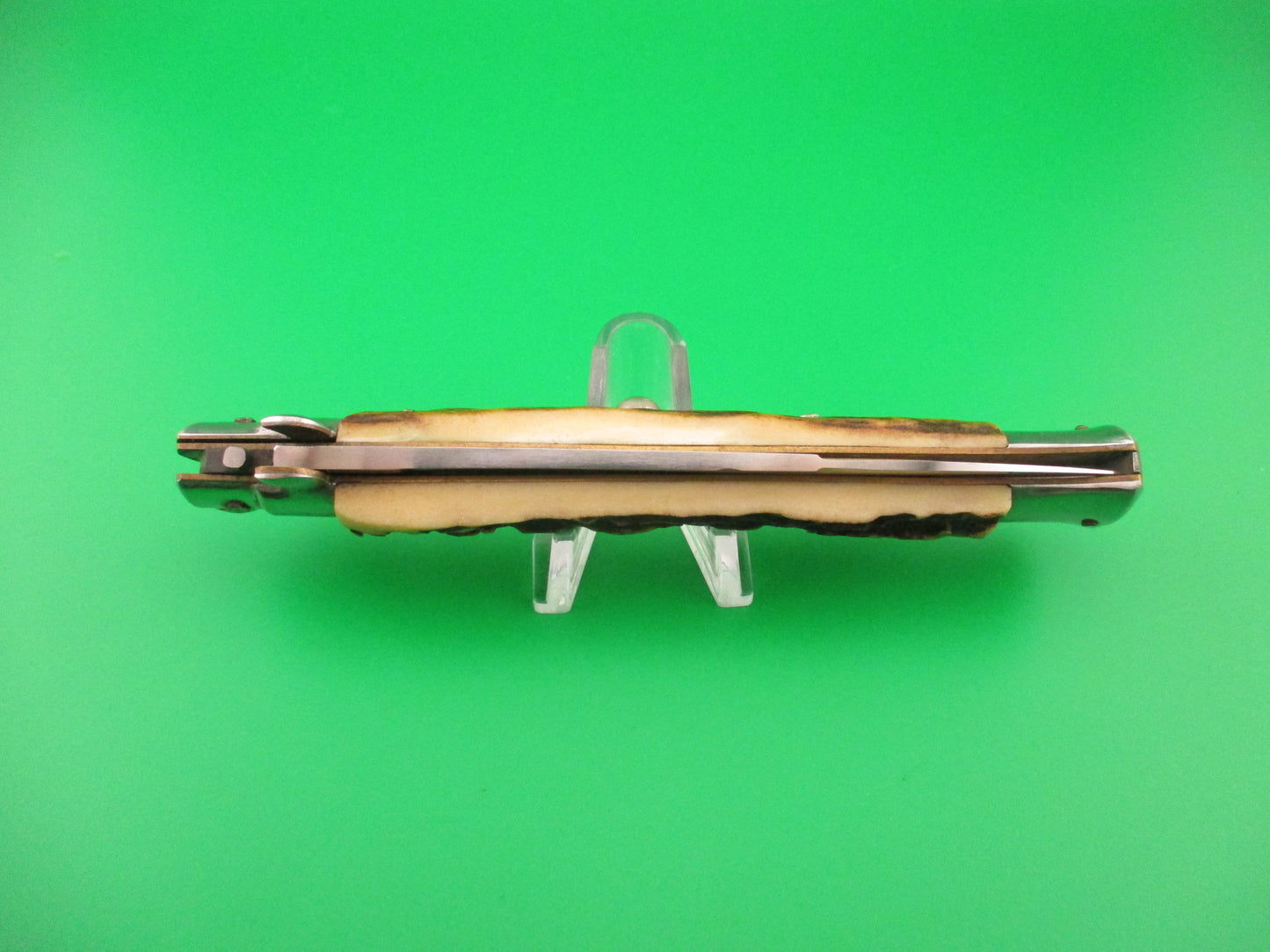 WANDY INOX 28cm Italian transitional Stag Swivel bolster vintage automatic knife